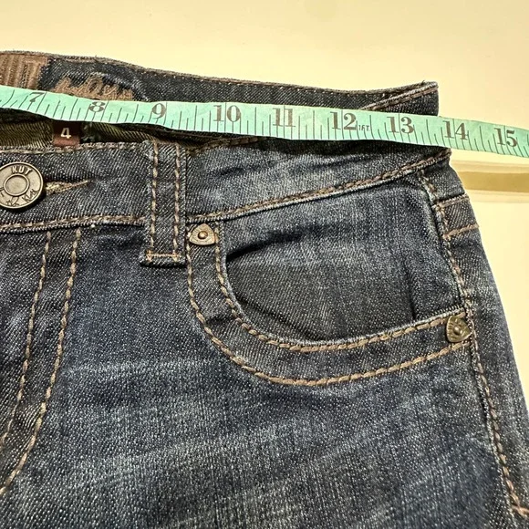 Kut From the Kloth Bootcut Jeans Womens 4 Dark Wash Mid Rise Embroidered Stretch - Picture 11 of 14